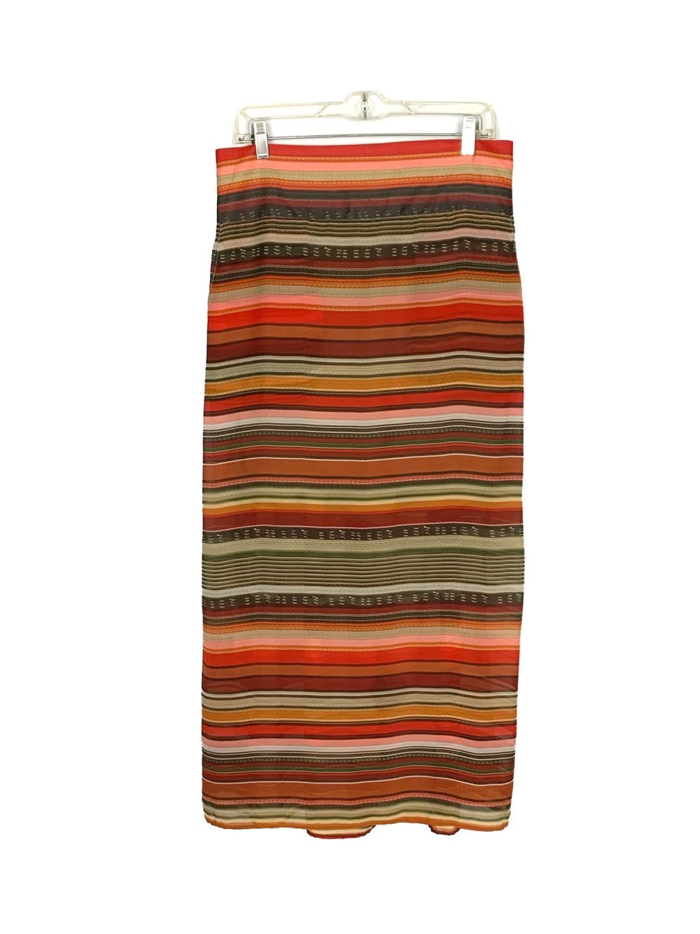 Ariat Striped Maxi Skirt in Orange, Red, Brown